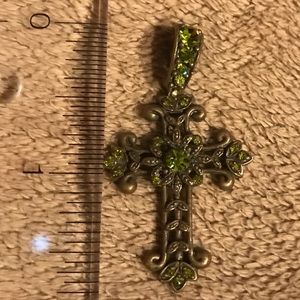 Brushed copper toned charm cross